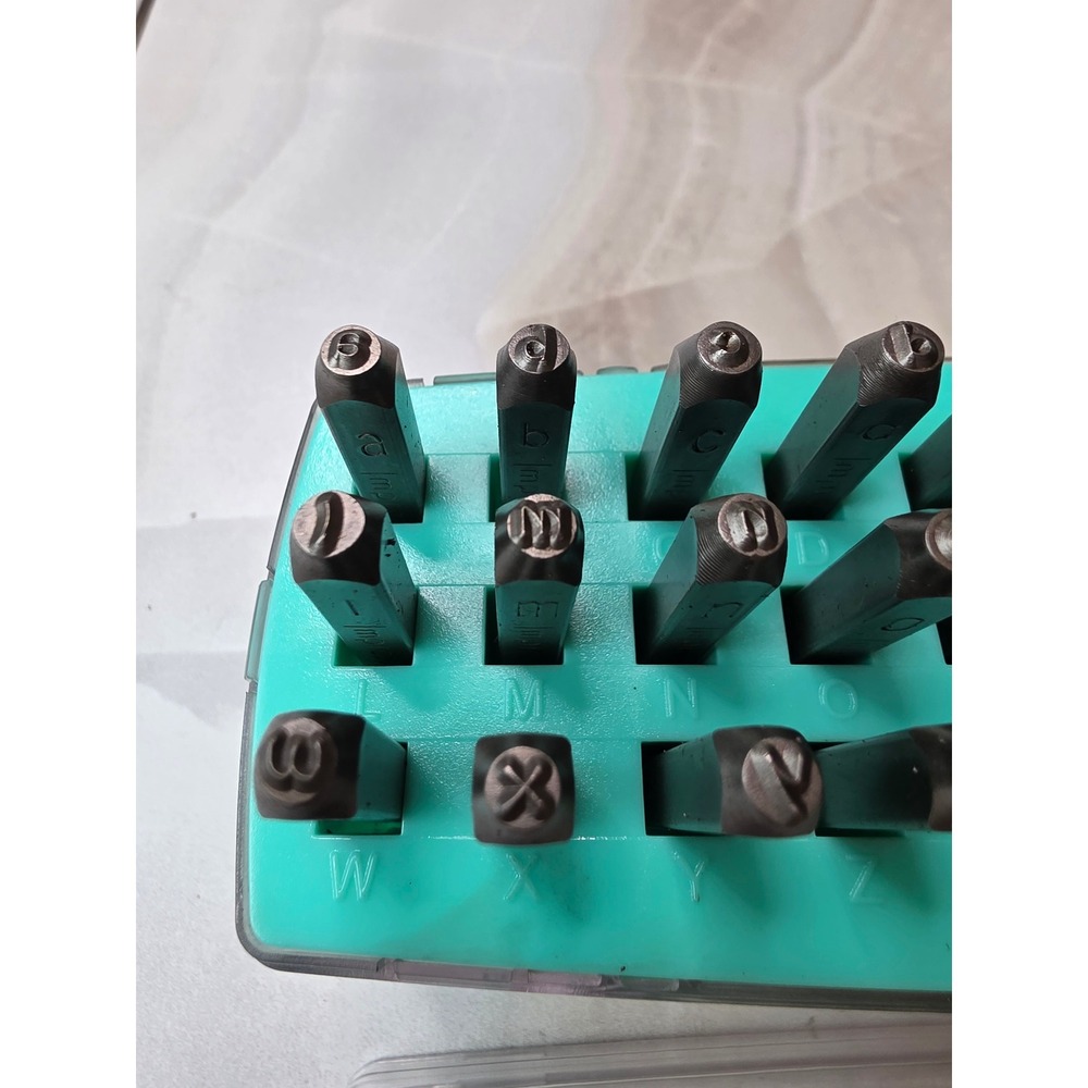 ImpressArt Juniper 3mm Lowercase Metal Stamp Set 33pc Jewelry SC1320AM-3mm-M K2 - Picture 3 of 16